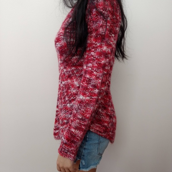 Red Knit Patterned Sweater - Picture 2 of 5